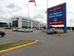 Parking lot and entrance to the U.S Space and Rocket Center, aka Marshall Space Flight Center, aka Space Camp.