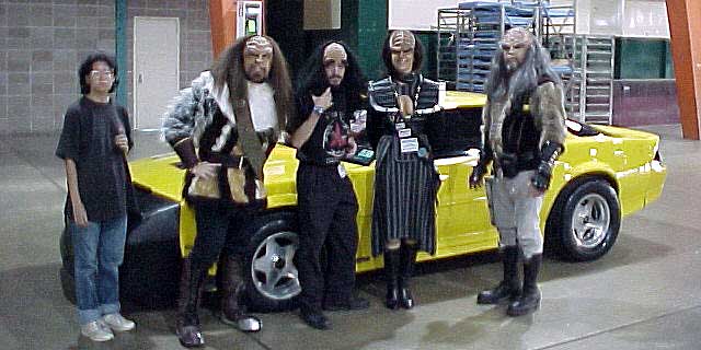 Gary Laesser's girlfriend, Me, Gary Laesser, Jan Goodner, and Rusty Lange with the SevenUvNine car.